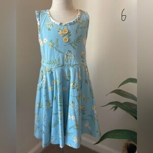 Eleanor Rose blue floral sundress size 6-7